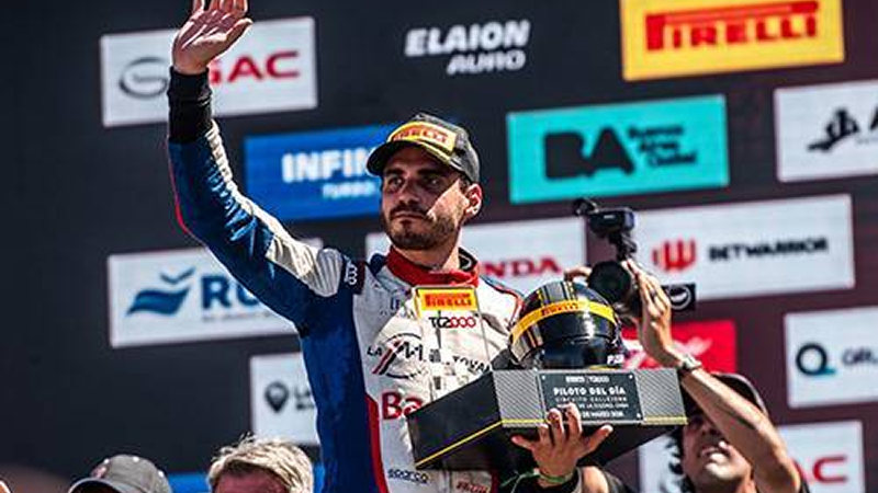 Franco Riva celebró en lo más alto del podio porteño | Prensa TC2000