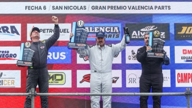 Germán Pietranera celebró la victoria de la Clase B en el autódromo de San Nicolás | Prensa ProCar