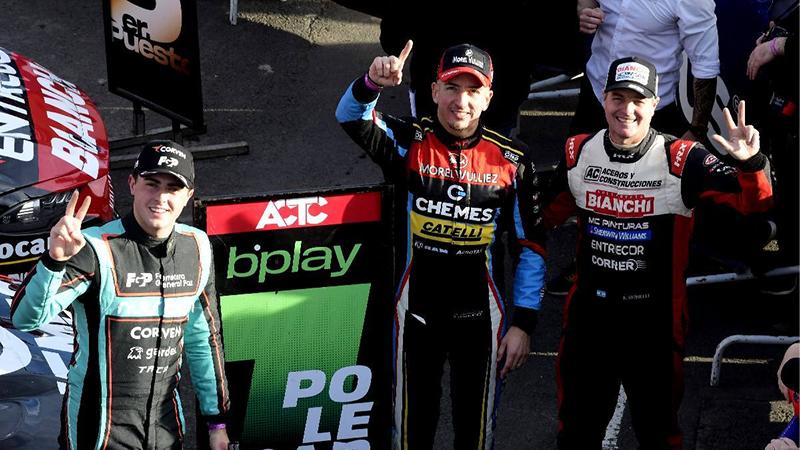 Juan Martín Trucco festejó la obtención de la pole position tras imponerse con el Dodge Challenger en Paraná | Prensa ACTC