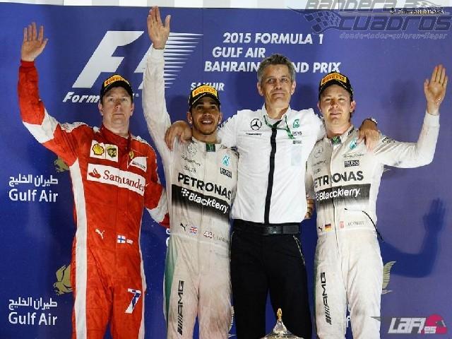El podio en Bahrein.