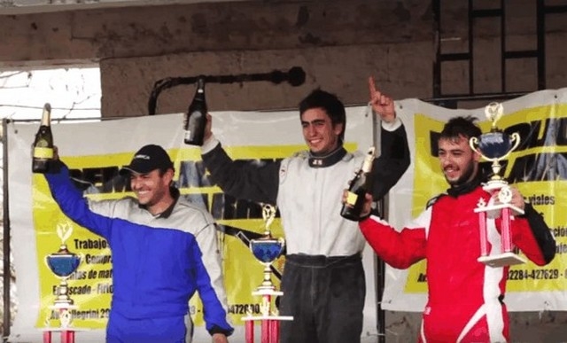  El podio de la 6ª fecha de la Monomarca 1100 en el circuito 'La Bota'.